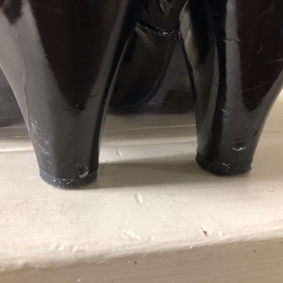 H&M Divided Oxford Heels Lace-up Black Patent - Picture 6 of 8